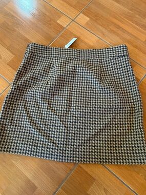 Banana Republic Mini Skirt Brown Houndstooth